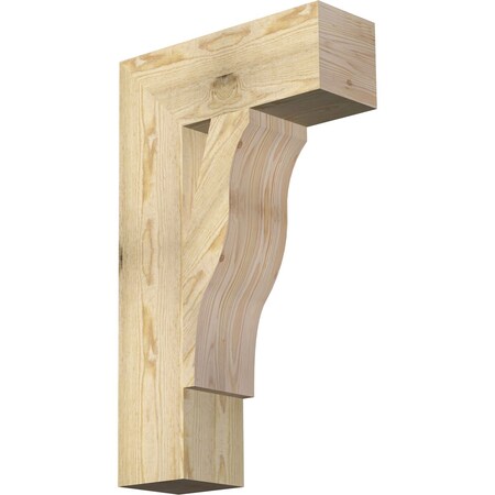 Ekena Millwork Funston Block Rough Sawn Bracket, Douglas Fir, 6"W x 18"D x 30"H BKT06X18X30FST05RDF